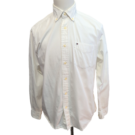 Chemise Tommy Hilfiger Blanche 1 poche Taille S Vintage
