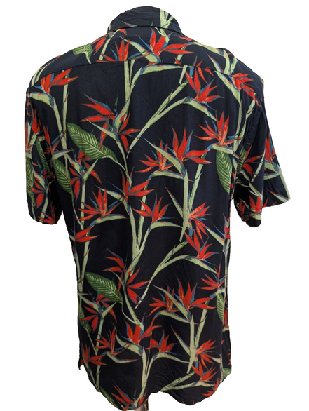 Chemise Hawaïenne MBX Premium Goods 100% Viscose - Bleu Marine - XL