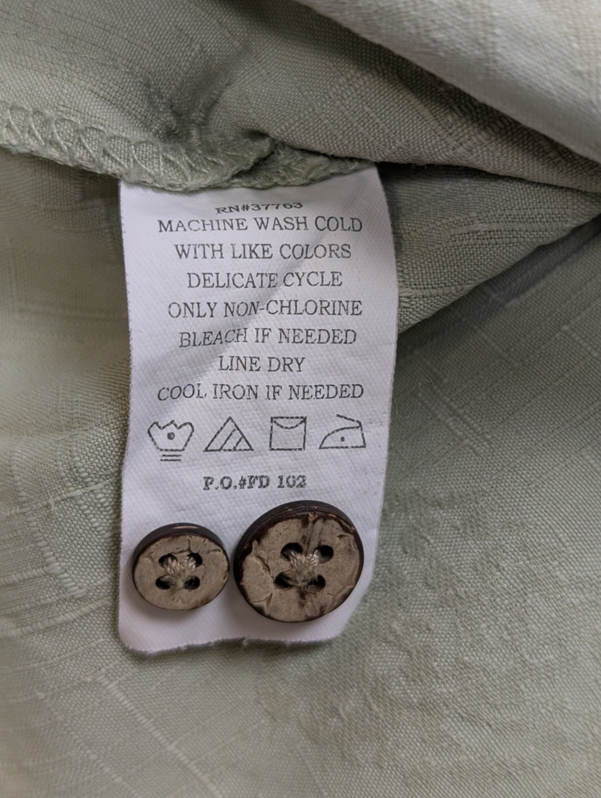 Chemise Hawaïenne Cubavera Soie & Coton Vert Pâle Palmiers - Taille S