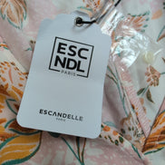 Robe Escandelle Paris T.S Rose Fleurie Viscose Neuve Avec Étiquette