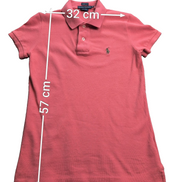 Polo manches courtes Polo Ralph Lauren femme S rose corail Skinny Fit coton