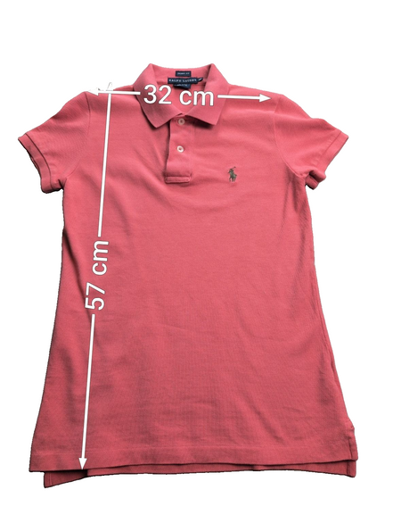 Polo manches courtes Polo Ralph Lauren femme S rose corail Skinny Fit coton