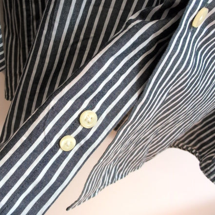 Chemise CHAPS grise et blanche à rayures taille L/XL #184e
