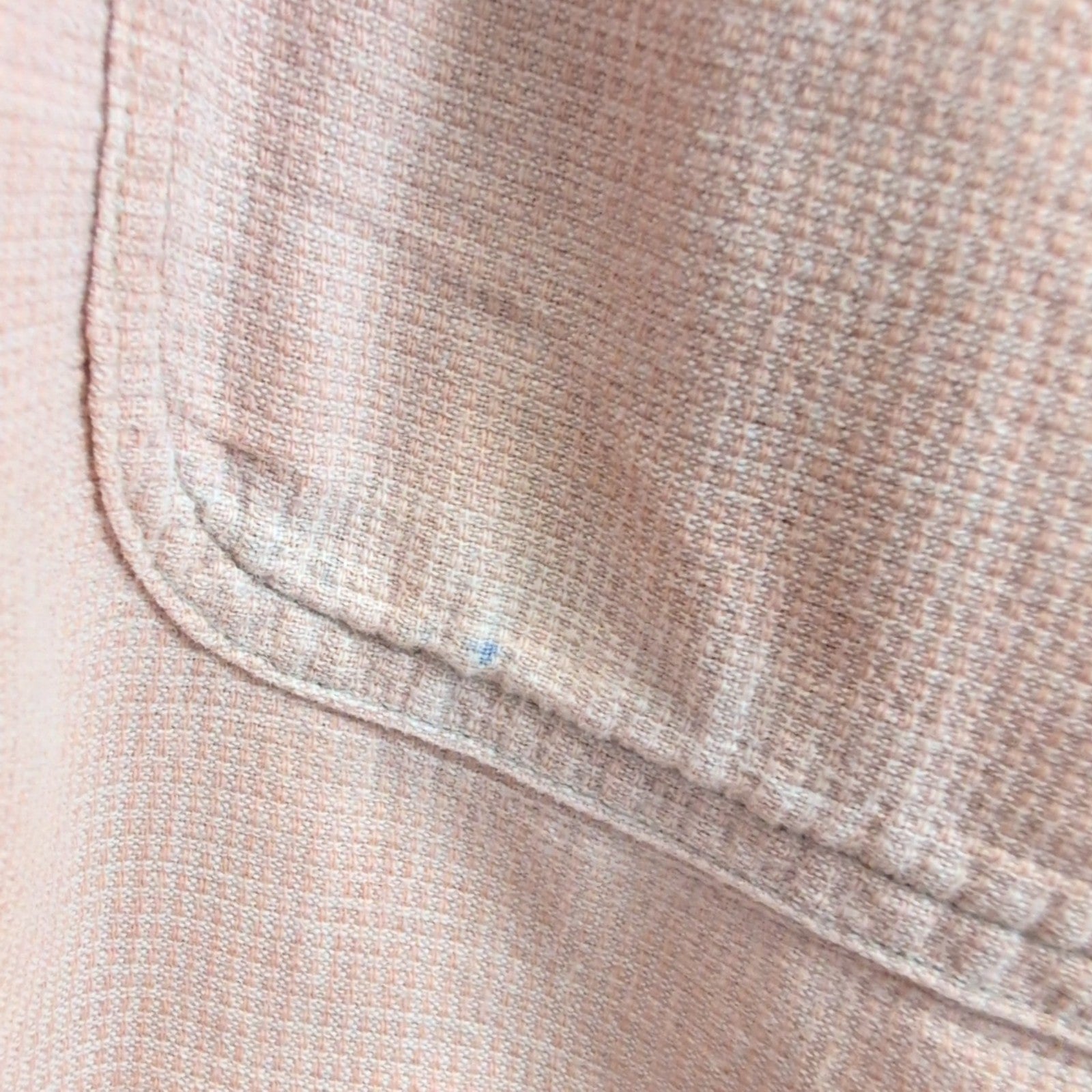 Chemise L.L. Bean corail saumon uni manches courtes taille M #197e