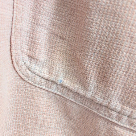 Chemise L.L. Bean corail saumon uni manches courtes taille M #197e