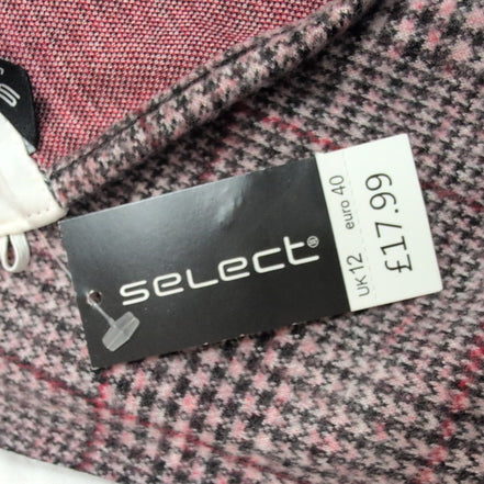 Robe Select 40 Pied-de-Poule Manches Longues Neuve Étiquette