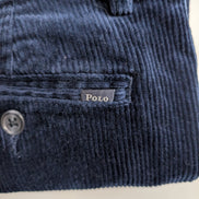 Pantalon Velours Côtelé Polo Ralph Lauren W28 L27 Bleu Marine Neuf ss Étiquette