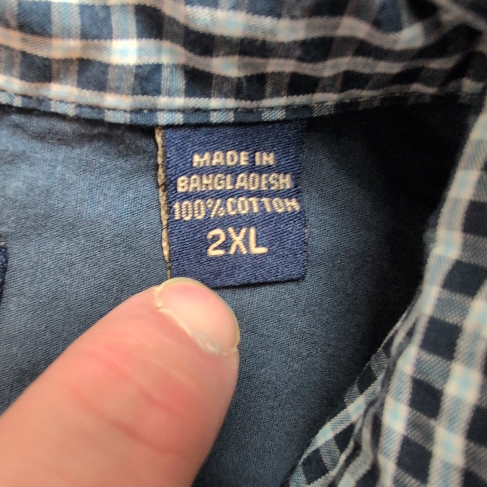 Wrangler Chemise Manche Courte Bleu Marine Petits Carreaux 2XL Une Poche