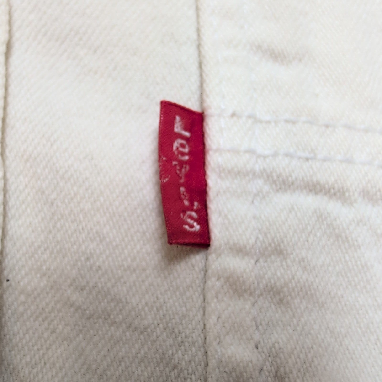 Chemise LEVI'S Homme M Blanc Cassé en Jean Manches Longues Poches