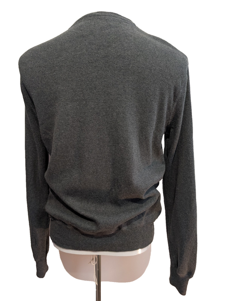 Pull Sweat Polo Ralph Lauren Col Rond Gris Foncé S Logo Vert | 541WSR