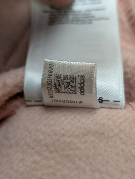 Sweat à Capuche Adidas Saumon - Grand Logo Blanc - Taille XS