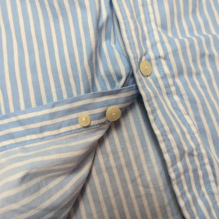 Chemise CHAPS bleue à rayures blanches taille L #64e