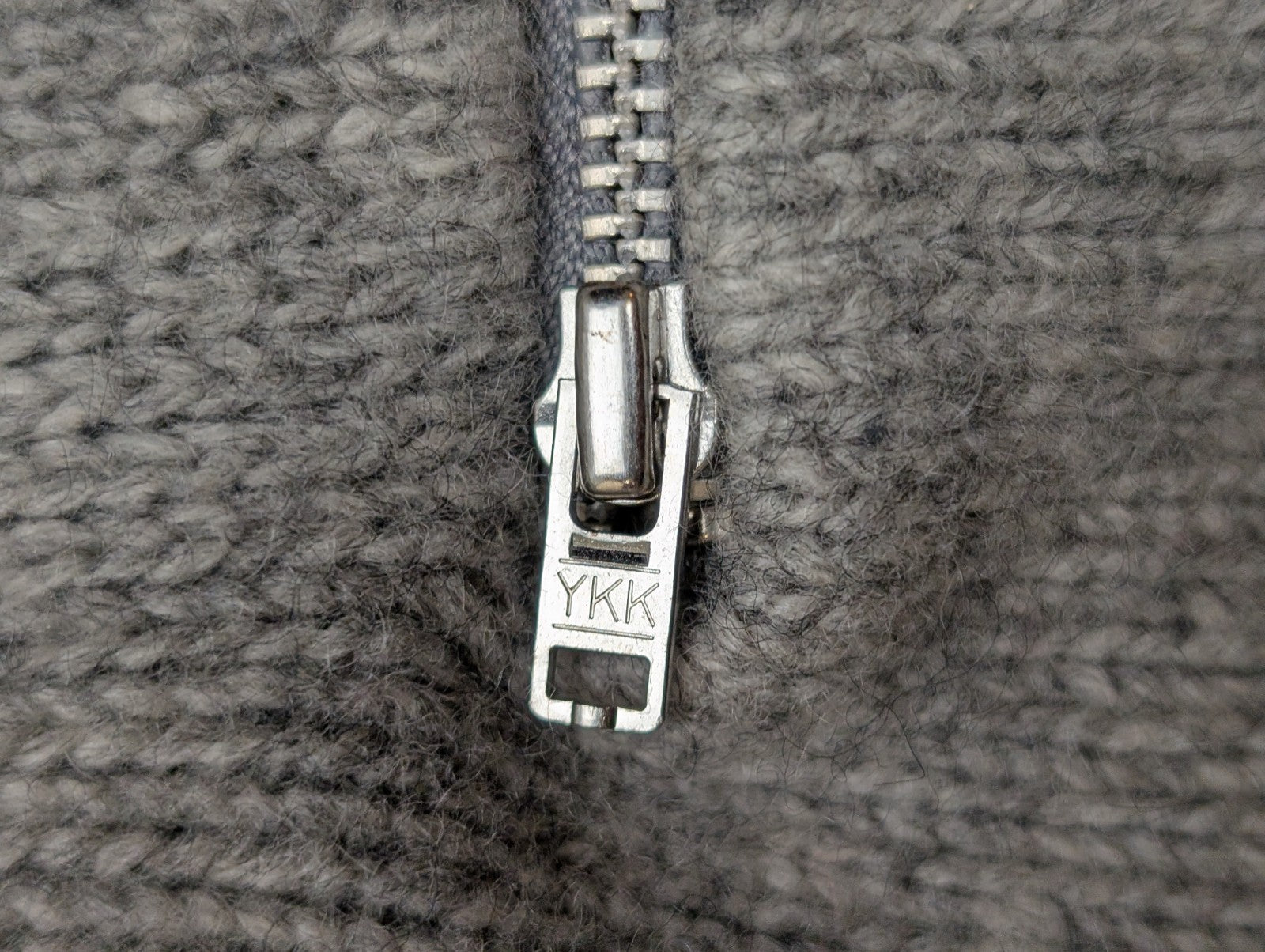 Pull ADIDAS Vintage Col Zippé 80% Laine Gris Logo Brodé Femme Taille L