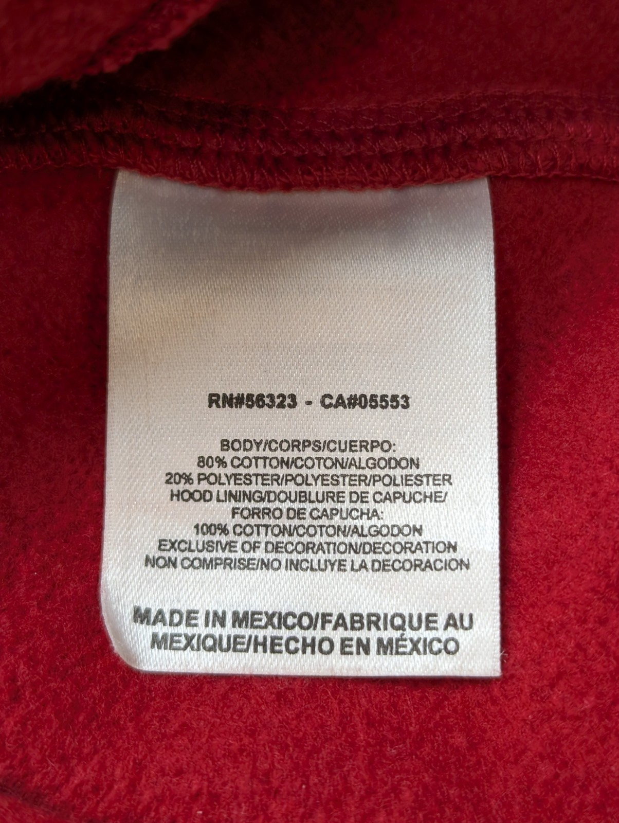 ➜ Sweat à Capuche Nike - Grand Logo Swoosh - Rouge Foncé - Taille XL