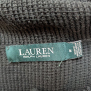 Pull Ralph Lauren (Lauren) Femme L Col Roulé Large Cordon Noir Plaque Logo 🏷️