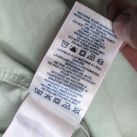 Chemise Land's End XL XXL Vert Supima Pinpoint 100% Coton Tailored Fit