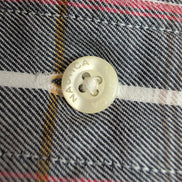 Chemise Nautica Flanelle L Carreaux Rouge Bleu Gris Manches Courtes 2 poches