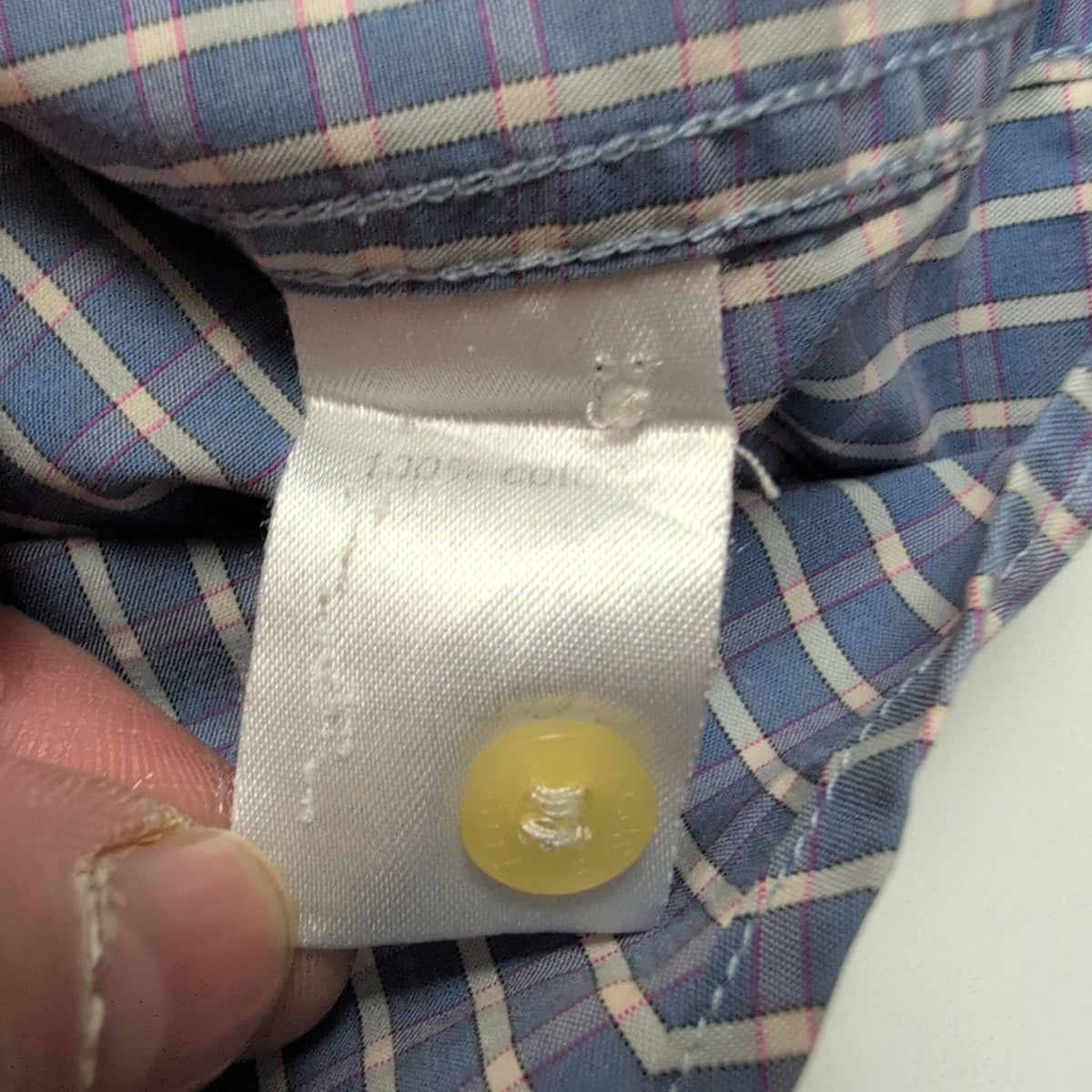 Chemise Lacoste Vintage Manches Courtes 40 M Bleu Blanc Carreaux