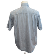 Chemise Wrangler Hero bleue à petits carreaux manches courtes à poche taille M