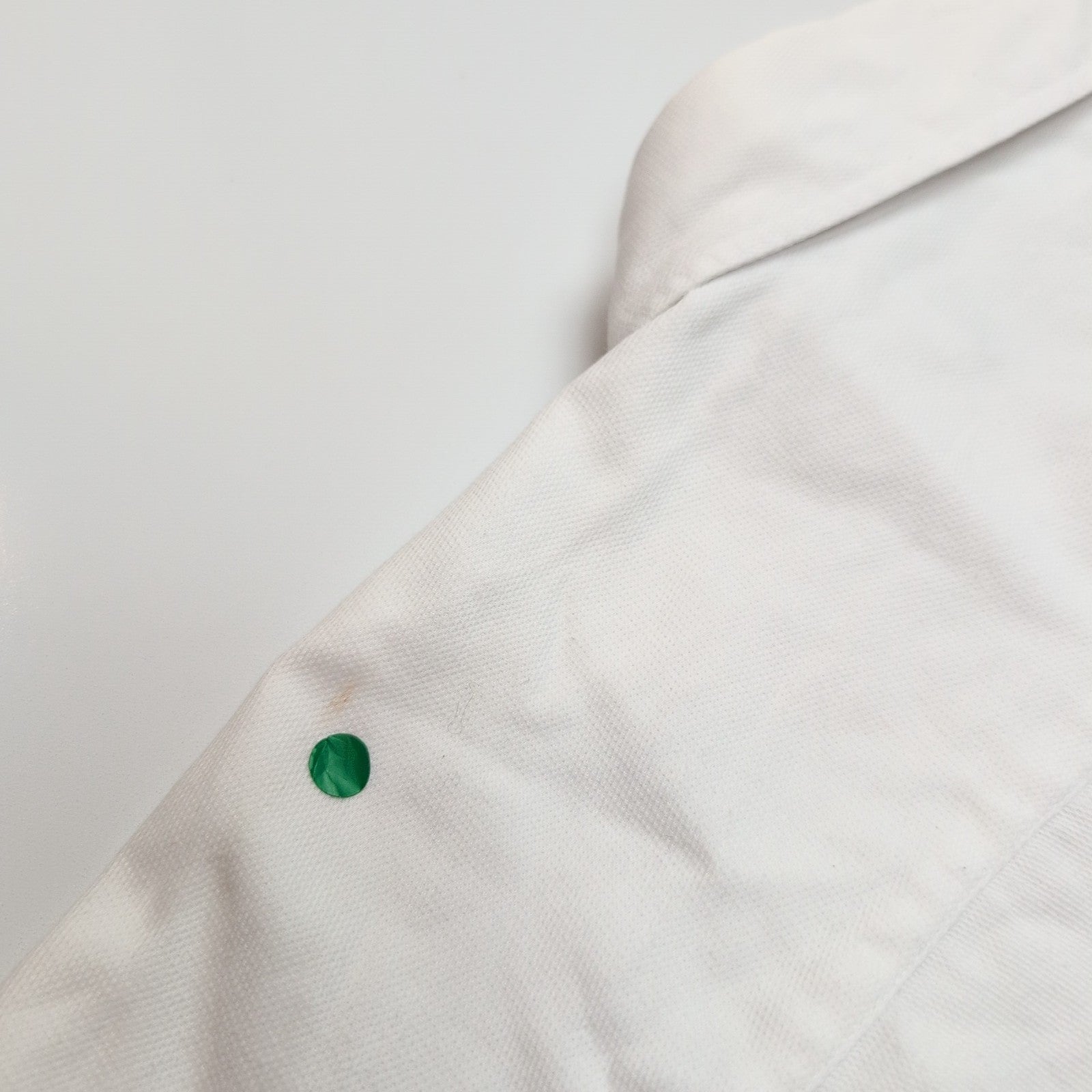 Chemise Nautica XL XXL Blanche Piqué 100% Coton 17.5 Poche Unie Manches longues