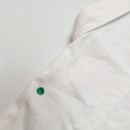 Chemise Nautica XL XXL Blanche Piqué 100% Coton 17.5 Poche Unie Manches longues