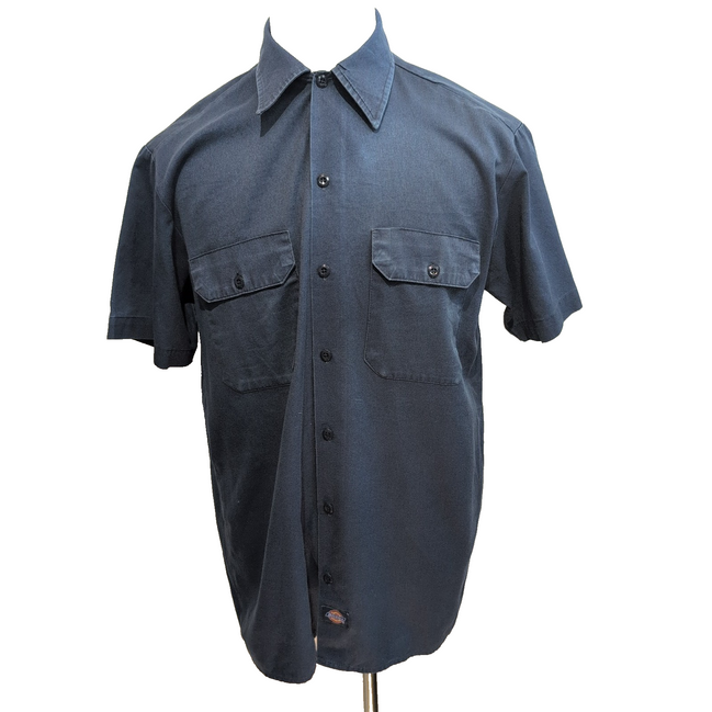 Chemise Dickies M Bleu Marine Workwear Manches Courtes 2 Poches Logo