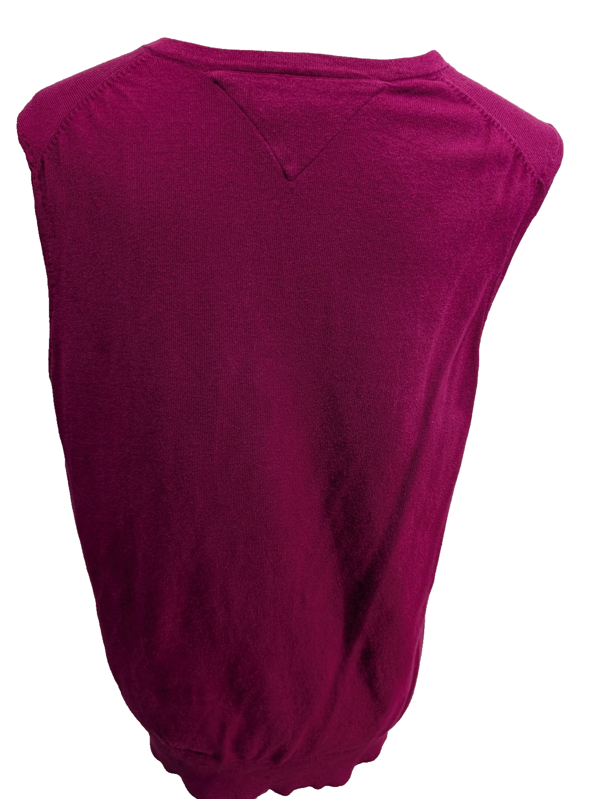 Pull fin sans Manche Tommy Hilfiger Fuchsia - Coton Pima - Taille XL Femme