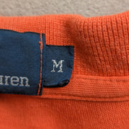 Polo manches courtes Polo Ralph Lauren M orange 100% coton logo bleu marine