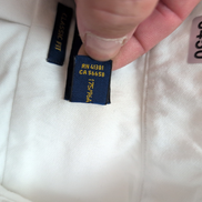 Chemise Ralph Lauren M Classic Fit blanc manches courtes logo bleu marine