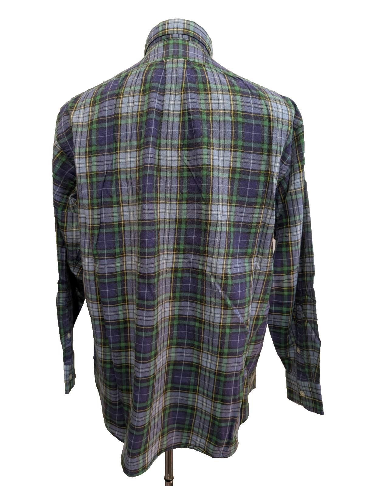 Ralph Lauren Chemise Homme M Vert Bleu Carreaux Flanelle Légère Blake