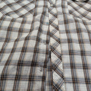 Chemise Dickies Western XL Marron Carreaux Manches Courtes Boutons Pression