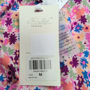 Haut Femme Fresh Made M Fleuri Multicolore 100% Viscose Sans Manches Neuf