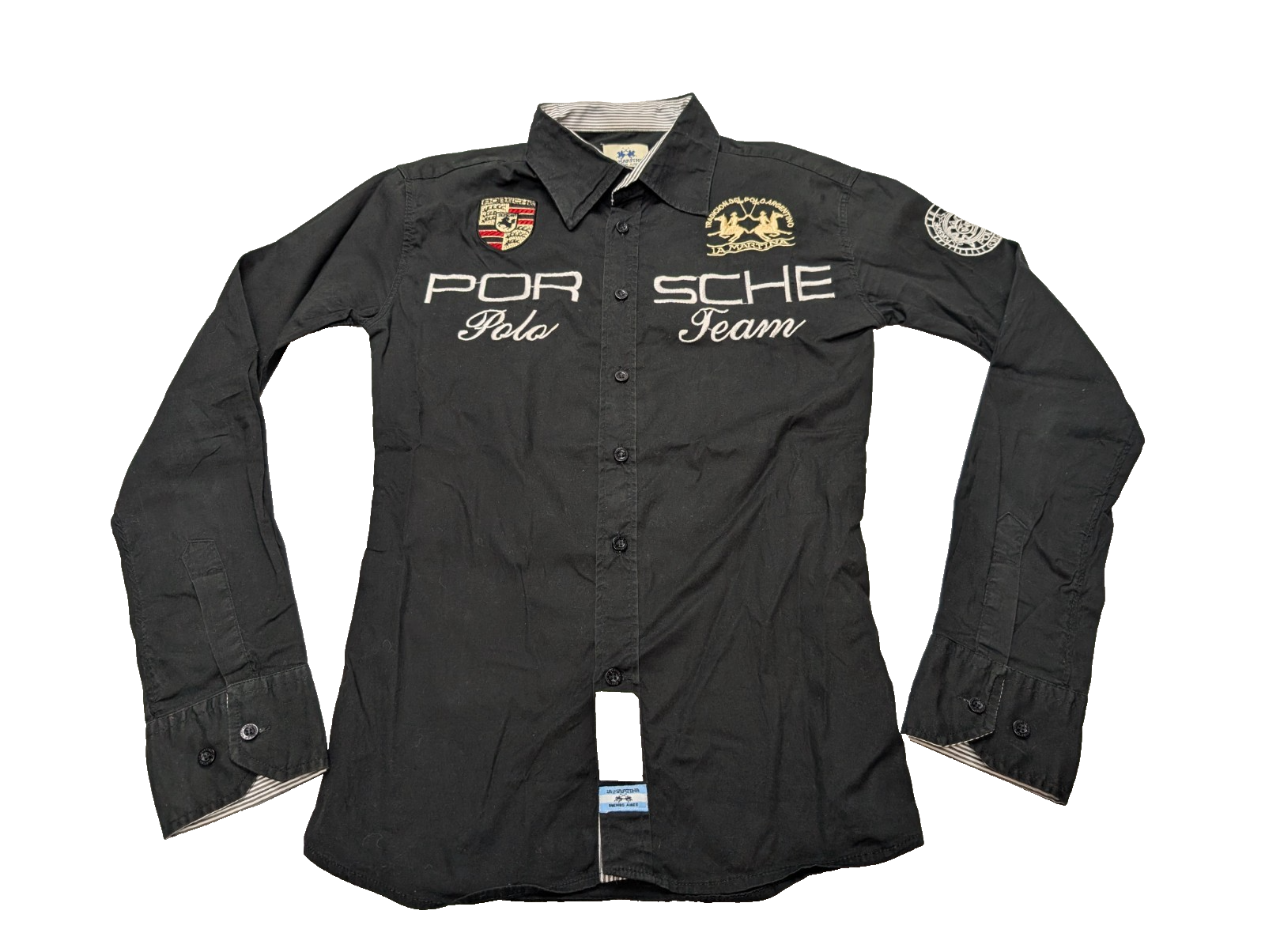 Chemise La Martina x Porsche Noire Stretch - Taille S (Coupe ajustée)