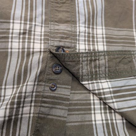 Chemise Carhartt Relaxed Fit 2XL Carreaux Kaki Manches courtes Poche Stylo