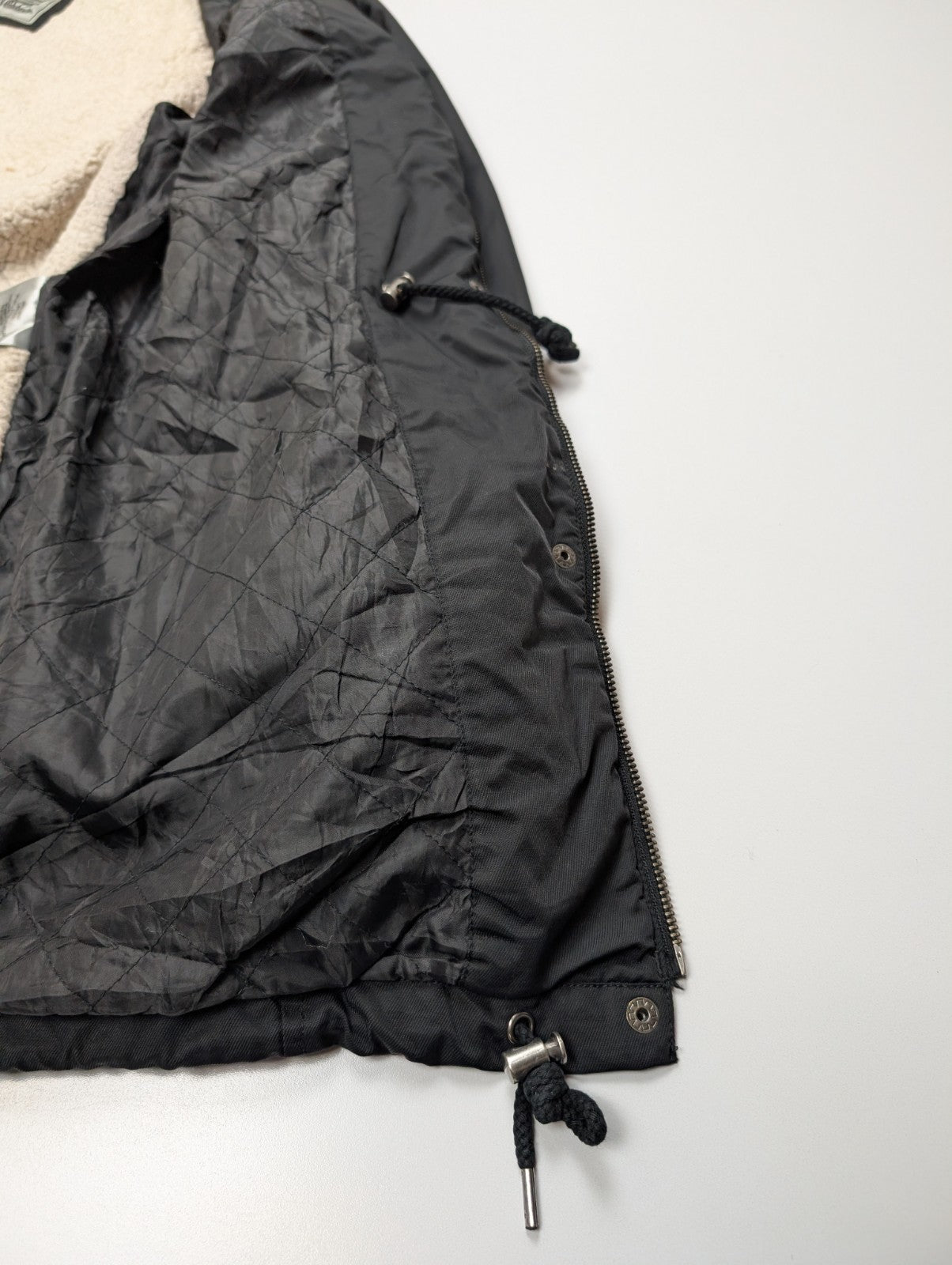 Veste Longue femme LEVI'S Noire Doublée Sherpa Fourrure - Taille XL