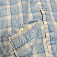 Chemise nautica bleu à carreaux Manche courte Taille XL Une poche logo bred bleu