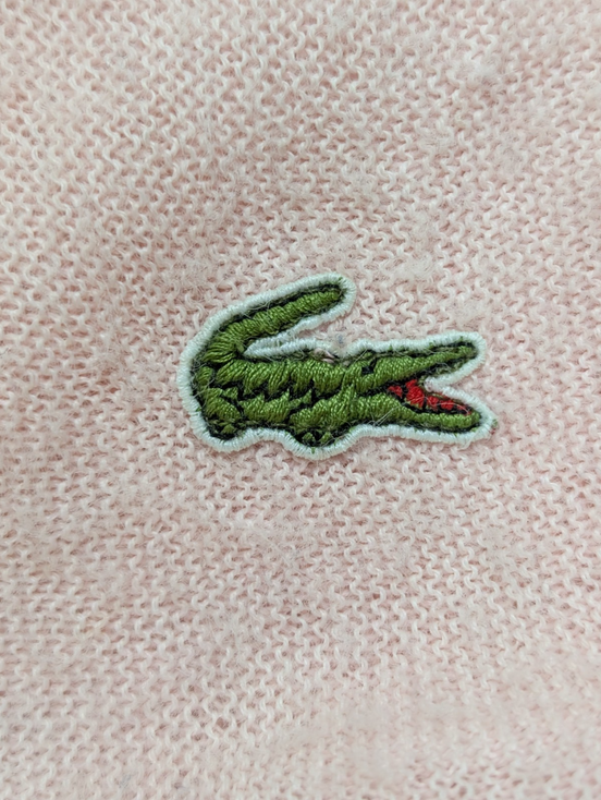 Gilet IZOD Lacoste Vintage Rose Pâle - Taille S Oversize