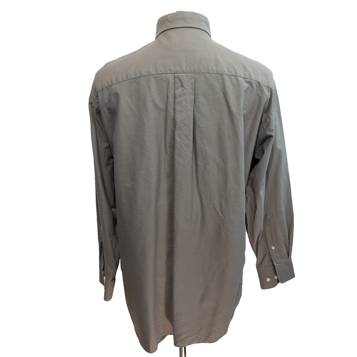 Chemise Nautica Vintage Oxford L Kaki Uni Poche Logo Marron manches longues