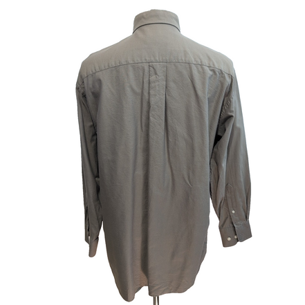 Chemise Nautica Vintage Oxford L Kaki Uni Poche Logo Marron manches longues