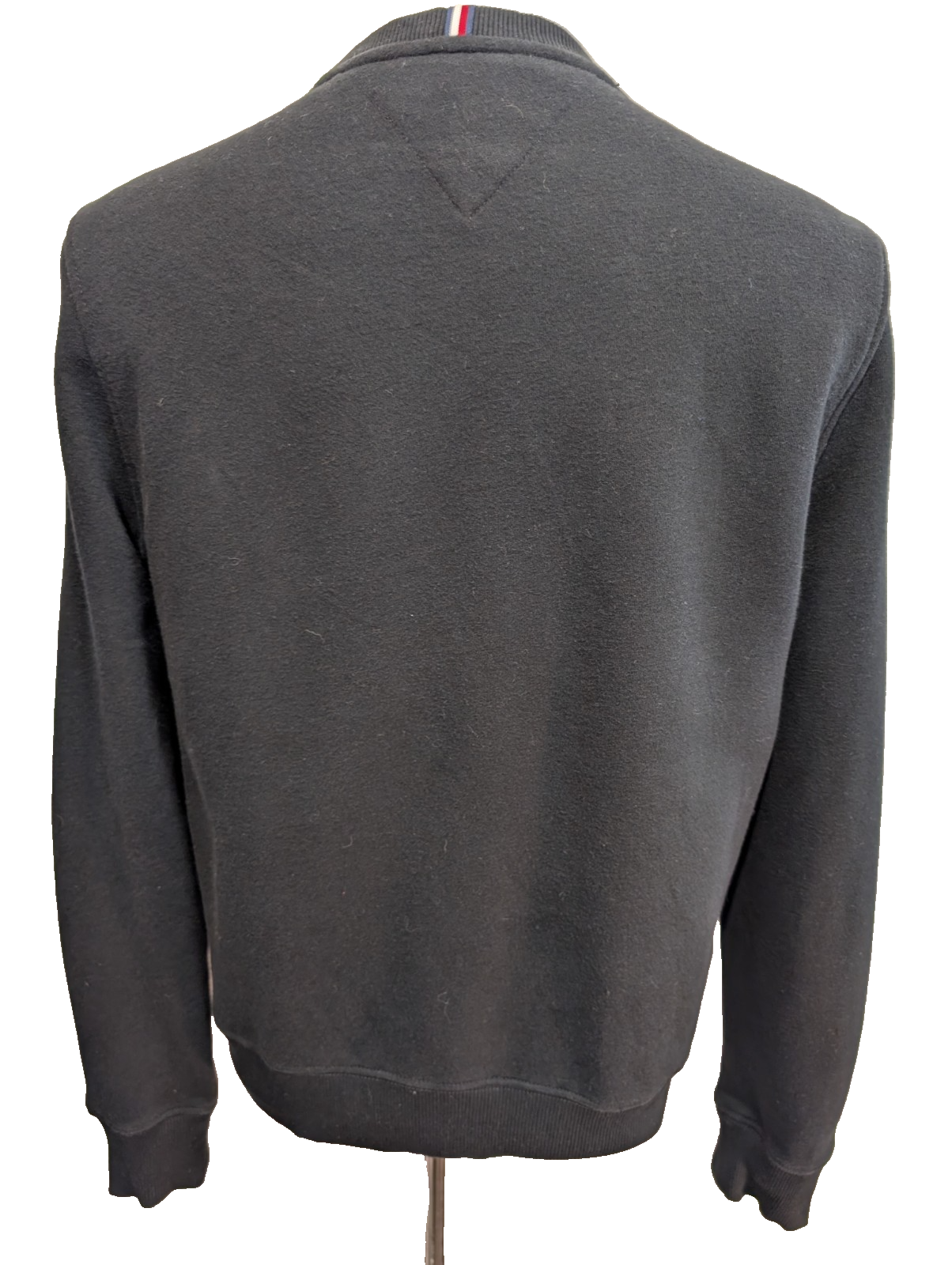 Sweat Tommy Hilfiger vintage noir grand logo sérigraphié homme taille S