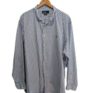 Chemise Ralph Lauren bleu ciel petits carreaux taille XL #2511