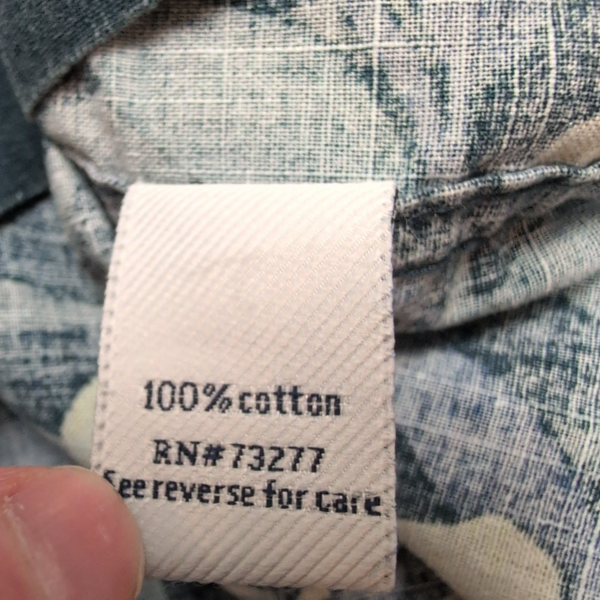 Chemise Hawaïenne Manches Courtes Croft & Barrow Coton Bleu M