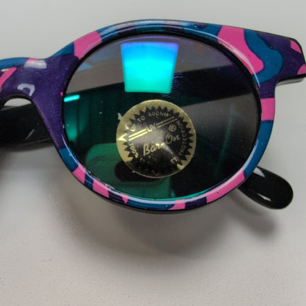 Lunettes de soleil Femmes Camouflage Multicolore Verres Ronds Iridium Y2K