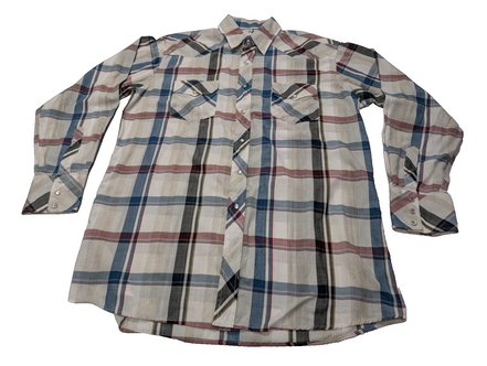 Chemise Corral West Ranch Wear cow-boy western à carreaux taille L