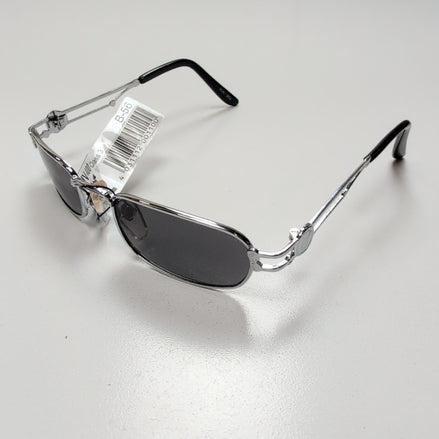 Lunettes de soleil Y2K Rectangulaires Métal Chromé Branches Larges