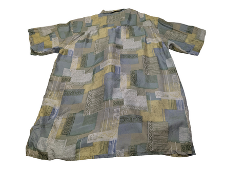 Chemise soie hawaïenne Perry Richards manches courtes taille M
