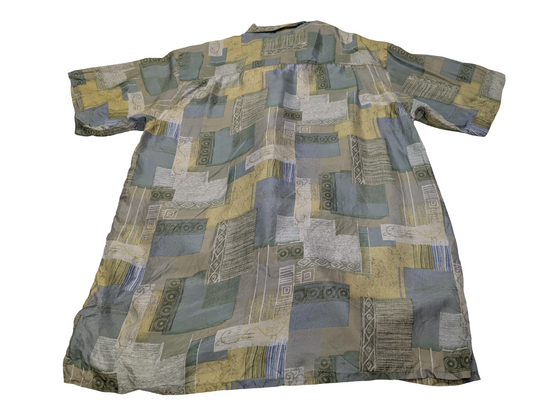 Chemise soie hawaïenne Perry Richards manches courtes taille M