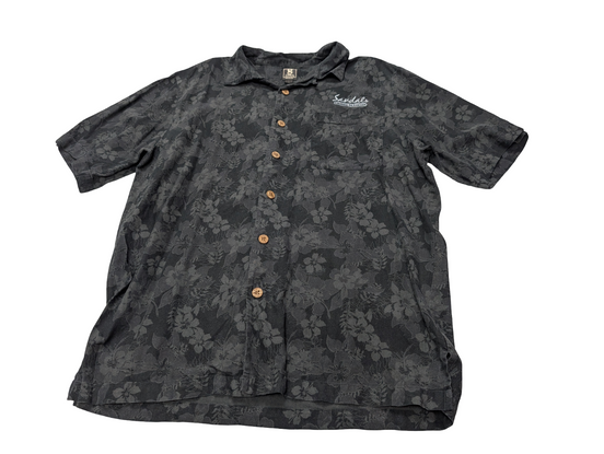 Chemise hawaïenne soie Gear for Sport noire manches courtes taille L
