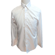 Chemise Land's End Slim Fit M Supima Pinpoint Blanche 100% Coton Homme