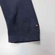 Pull Tommy Hilfiger vintage rare bleu marine col zippé poches homme taille L